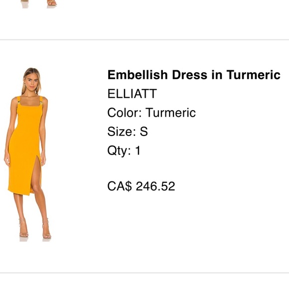 ELLIATT Embellish Dress in Turmeric - Never Worn - NWT - Size S - Picture 7 of 7